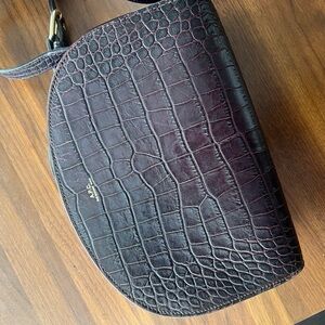 A.P.C. Dark Crocodile-Embossed Belt Bag